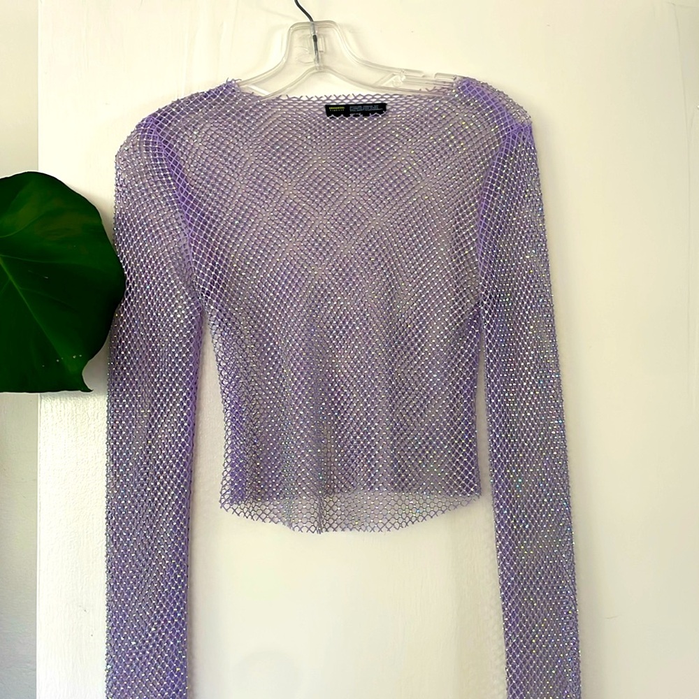 Rhinestone crop top
